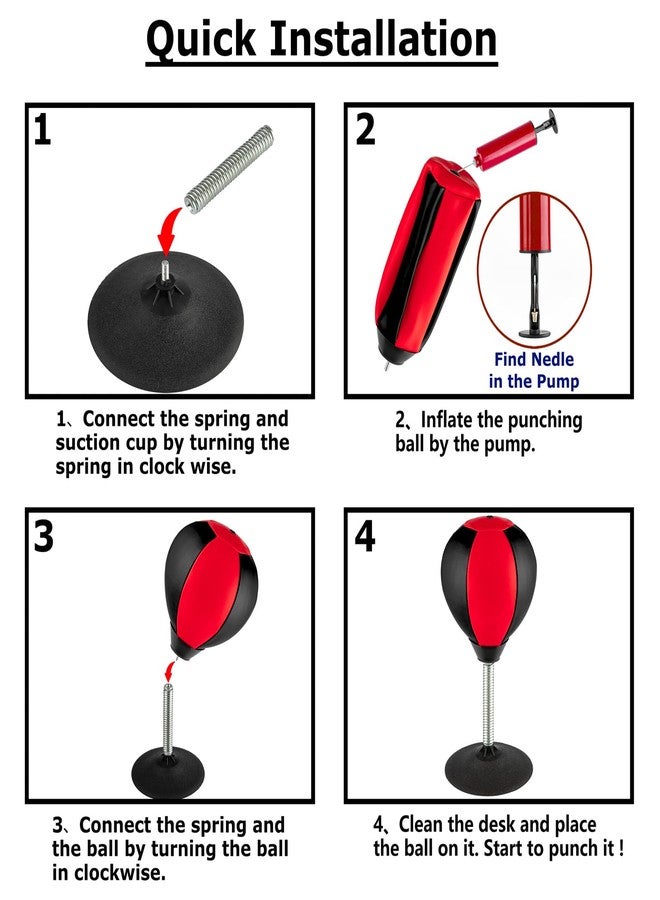 Raipoment Stress Buster Desktop Punching Bag - Suctions to Your Desk, Raipoment Heavy Duty Stress Relief Ball, Funny Gifts for Boss or Coworker, Good Gift for Christmas Children - Image 4